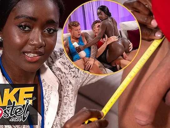 Insatiable ebony MILF gets down and dirty with two thick sticks in a wild three-way XXX Video