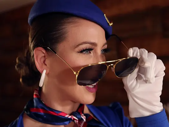 Cherie DeVille is your flight attendant - a steamy solo scene! XXX Video