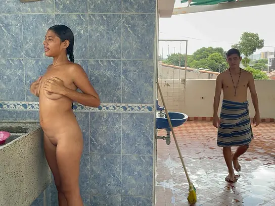 My step-sis is a ultra-cute and bashful Latina who enjoys to get drenching humid while I bathe her XXX Video