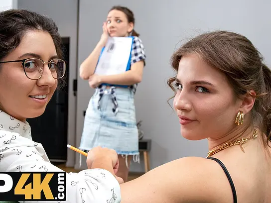 Milana Taylor, Olivia Trunk & Katty West in hot threesome action with sex toy XXX Video
