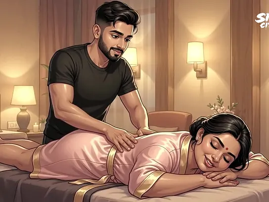 Office Aunty Priya seduced by young Masseur for a hardcore massage fuck XXX Video